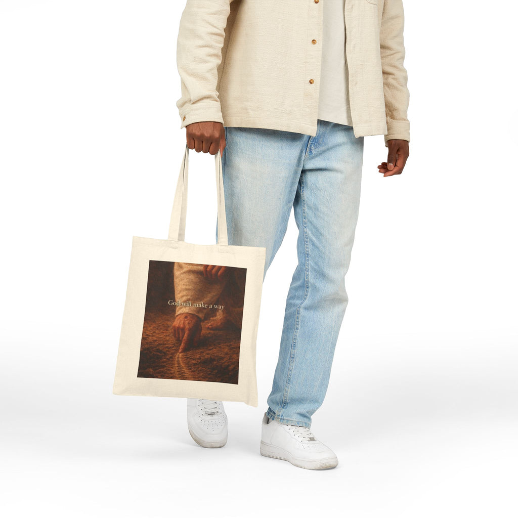 God Will Make a Way Christian Canvas Tote Bag
