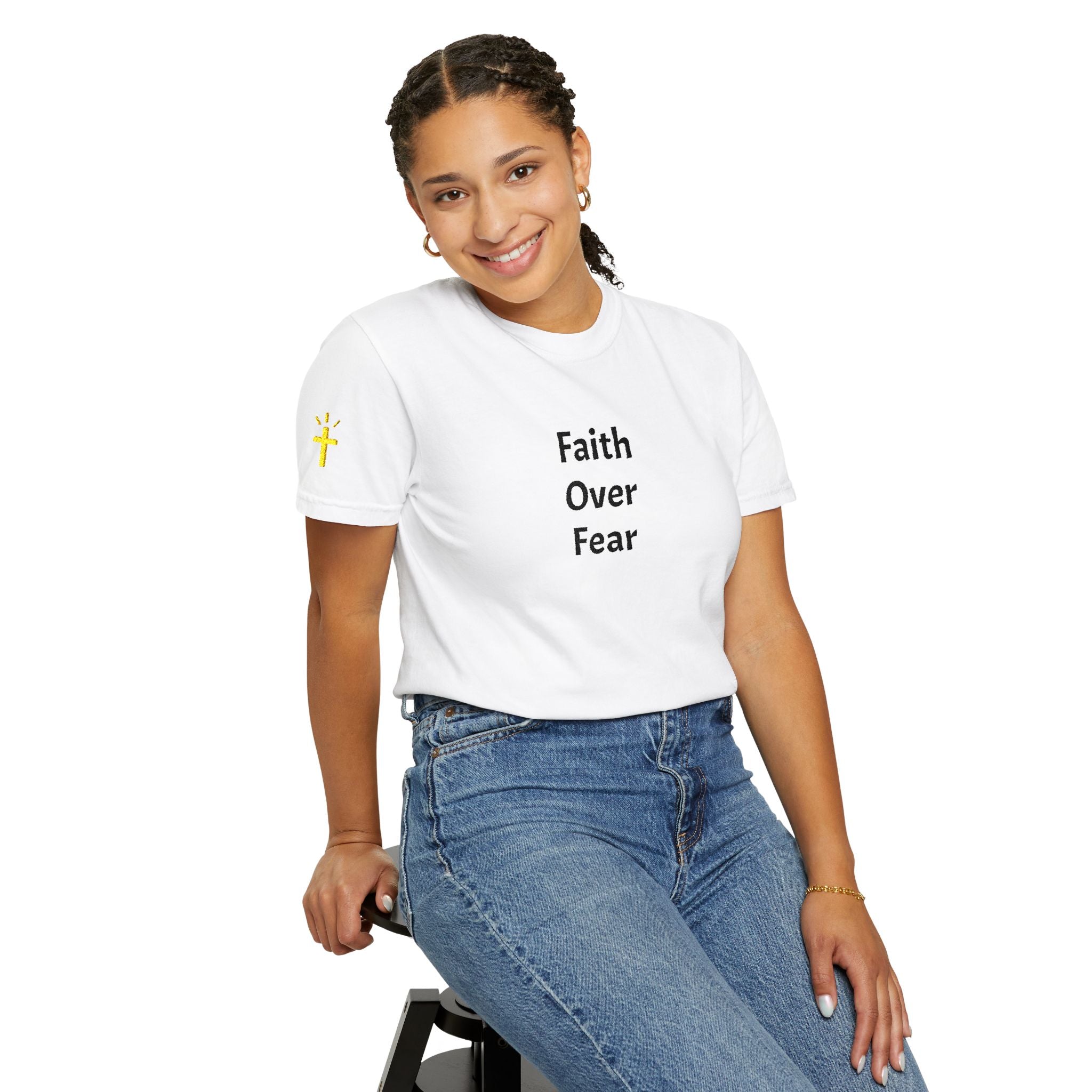 Faith Over Fear White Christian T-Shirt