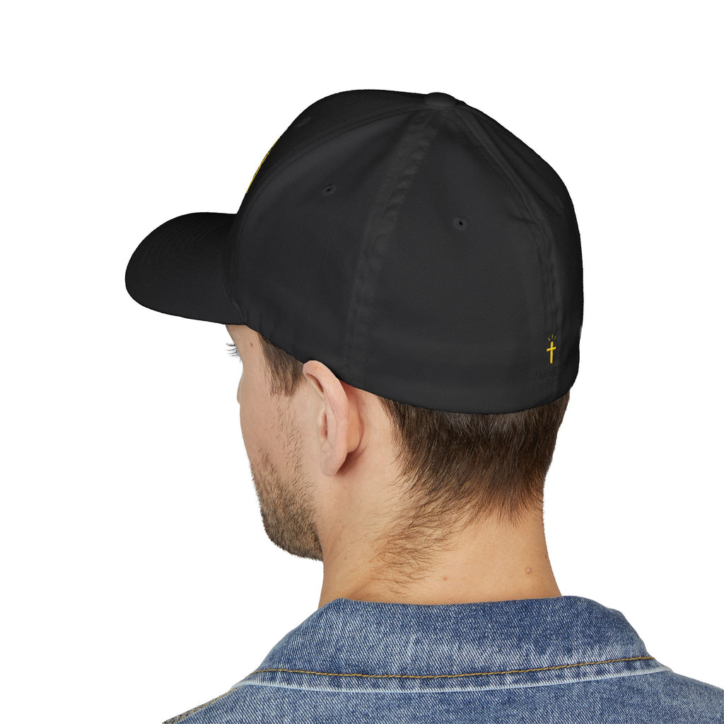 Black Minimal Christian Cross Cap