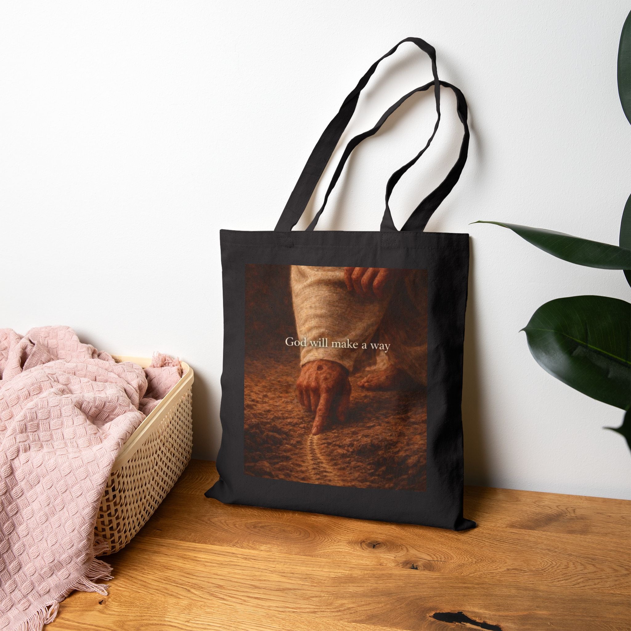 God Will Make a Way Faith Canvas Tote Bag