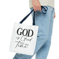 God Is Good All The Time Navy Tote Bag