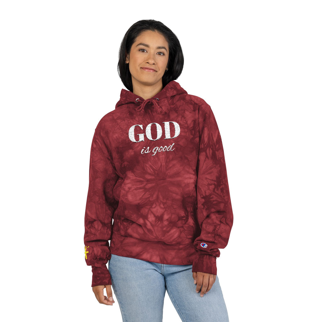 God is good Mulled Berry Tie-Dye Hoodie