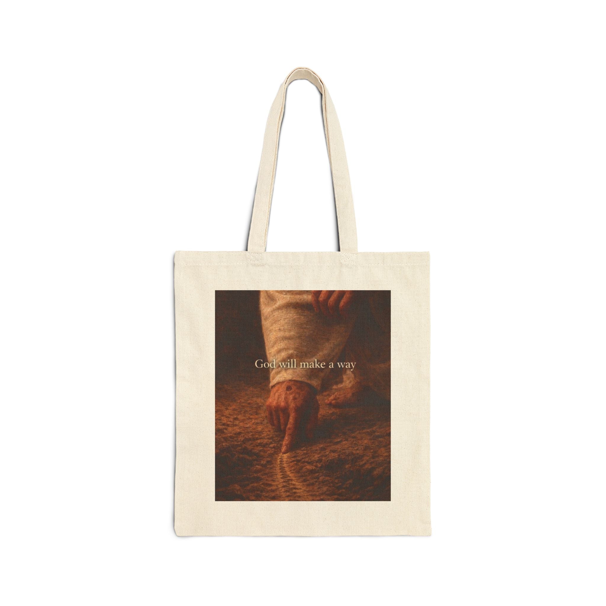 God Will Make a Way Christian Canvas Tote Bag