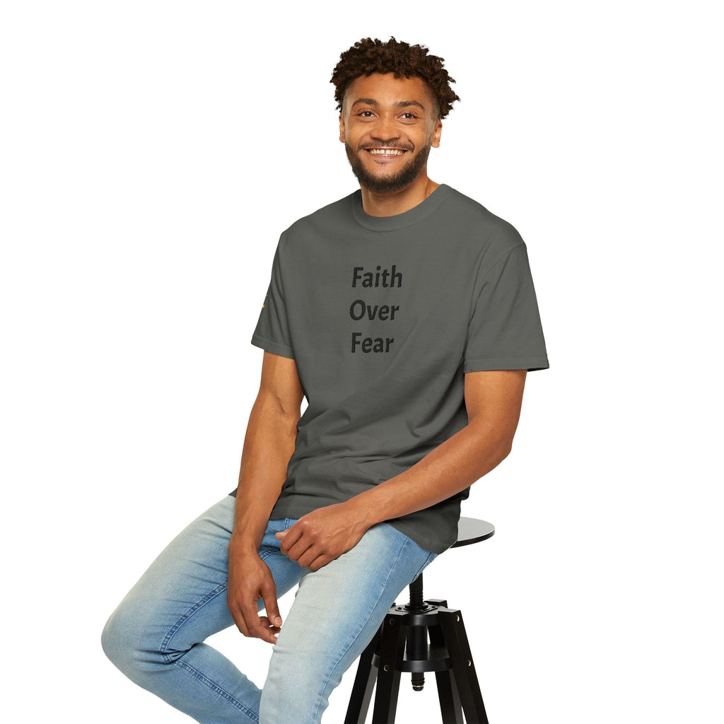 Faith Over Fear Grey Christian T-Shirt
