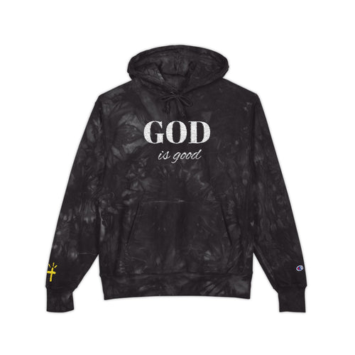 God is good Black Tie-Dye Hoodie