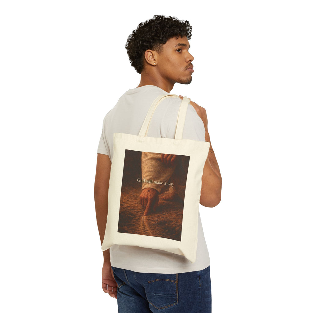 God Will Make a Way Christian Canvas Tote Bag