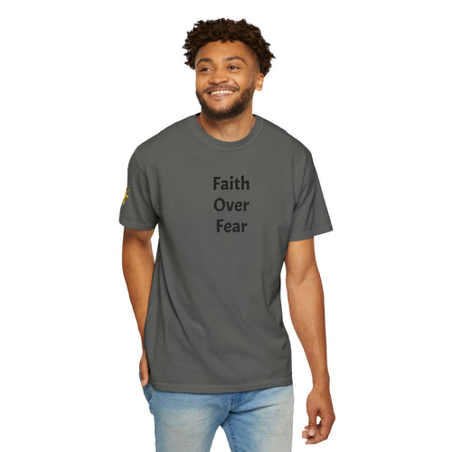 Faith Over Fear Grey Christian T-Shirt