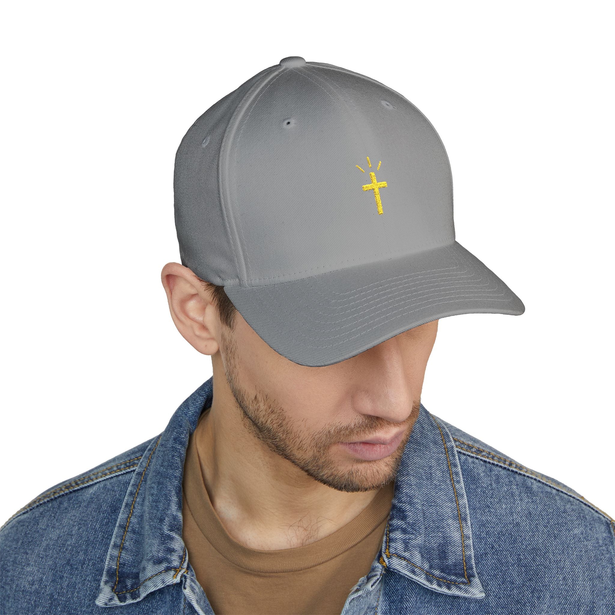 Gorra cruzada de fe minimalista 